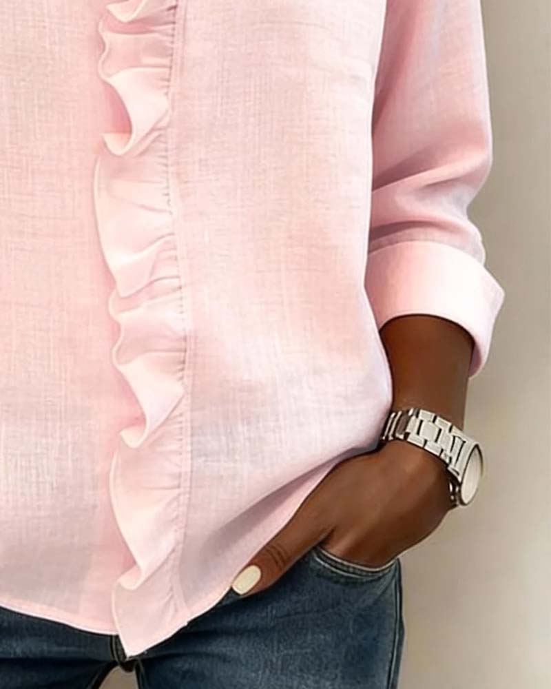 Rosalinda | Camicetta con Scollo a V e Rouches