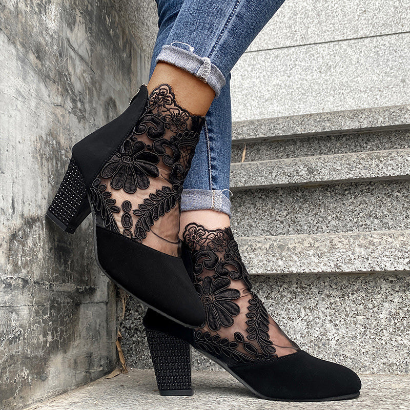 Marise | Bottines tendance avec détails en dentelle