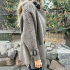 Rosanna | Cappotto Doppiopetto con Maniche in Maglia