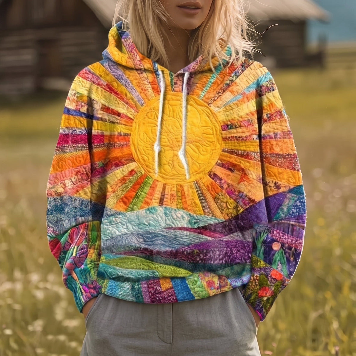 Mira | Felpa con Stampa Sunburst