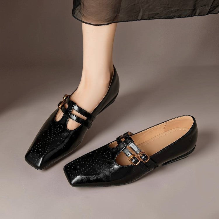 Estella | Décolleté Mary Jane con doppia cinturino e brogue
