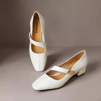 Sabella | Raffinate Pump Mary Jane con Punta Quadrata