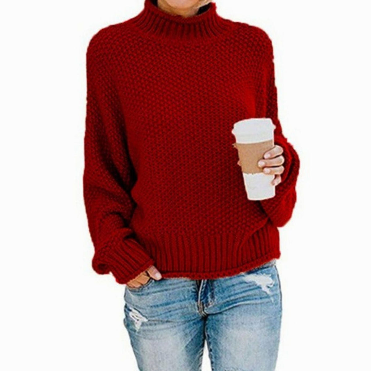 Beatrix | Maglione Oversized con Collo Alto