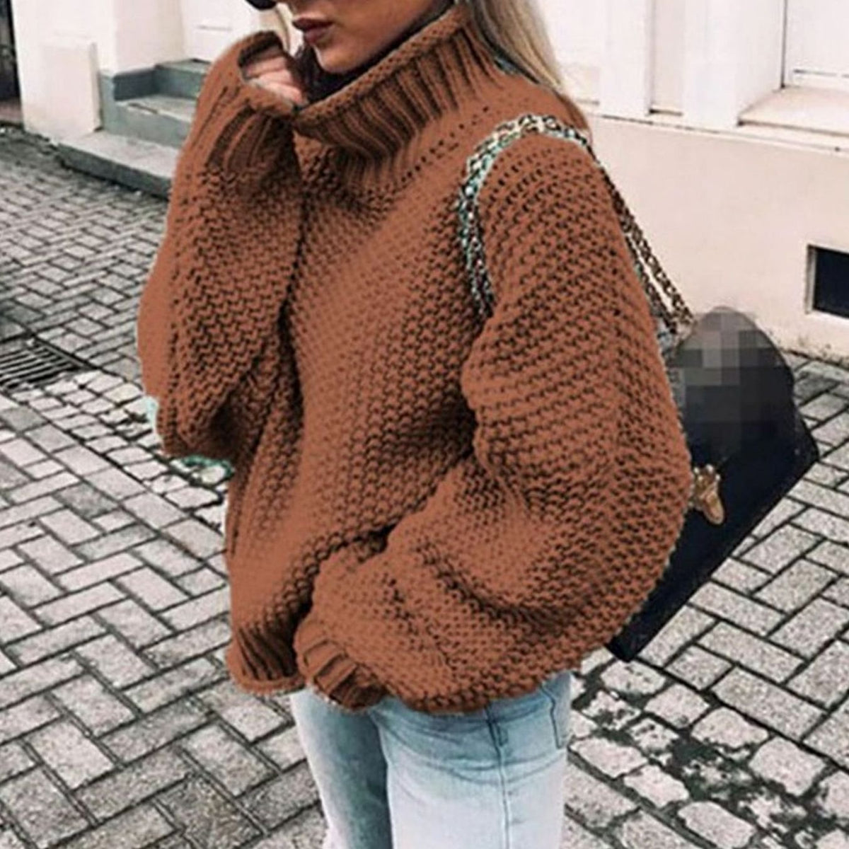 Beatrix | Maglione Oversized con Collo Alto