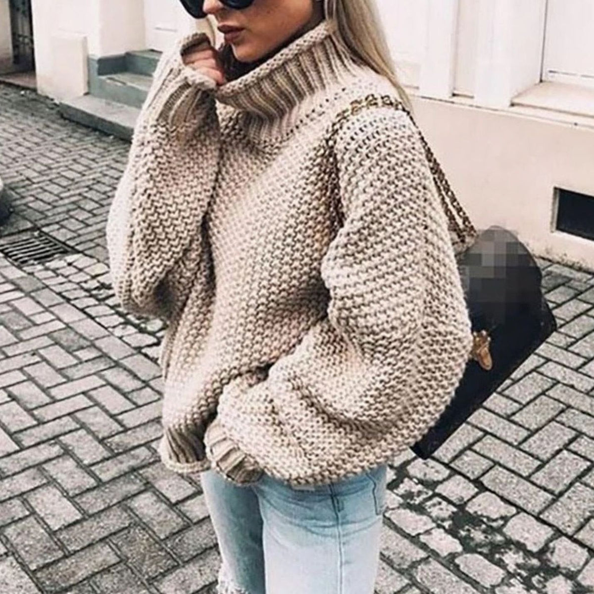 Beatrix | Maglione Oversized con Collo Alto