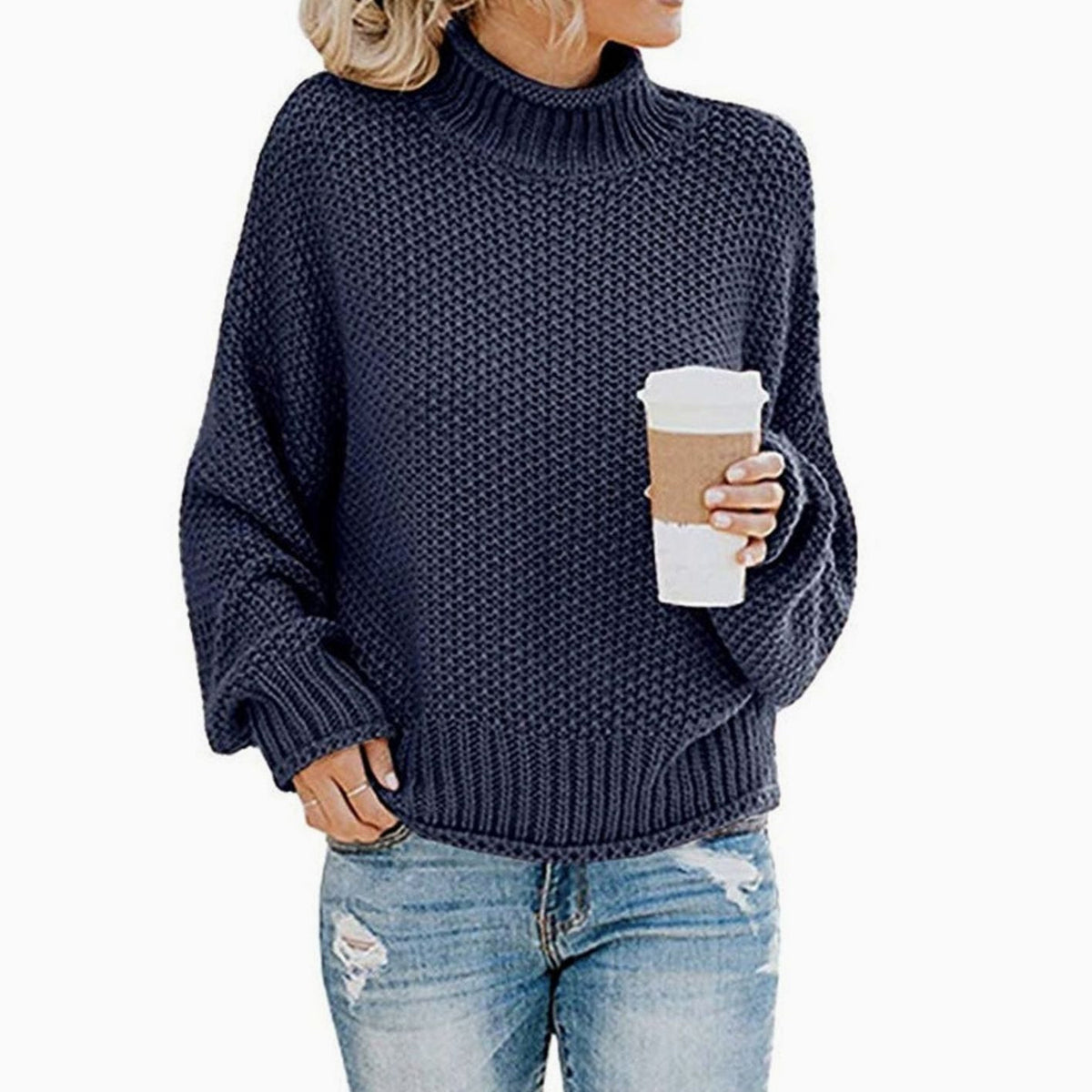 Beatrix | Maglione Oversized con Collo Alto